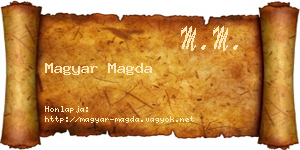 Magyar Magda névjegykártya